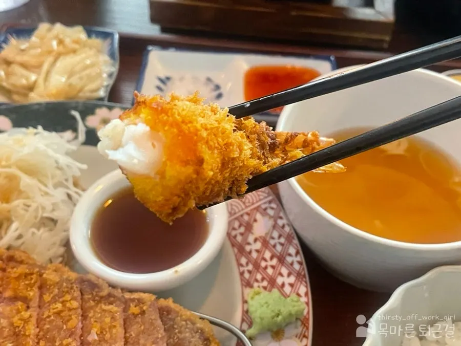 Close-up of crispy fried shrimp tempura