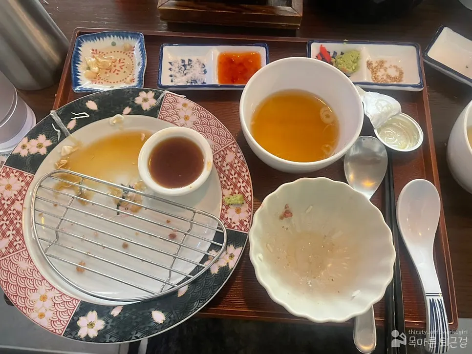 Fully cleared gyukatsu spread at Ichigyu Gwanghwamun Branch