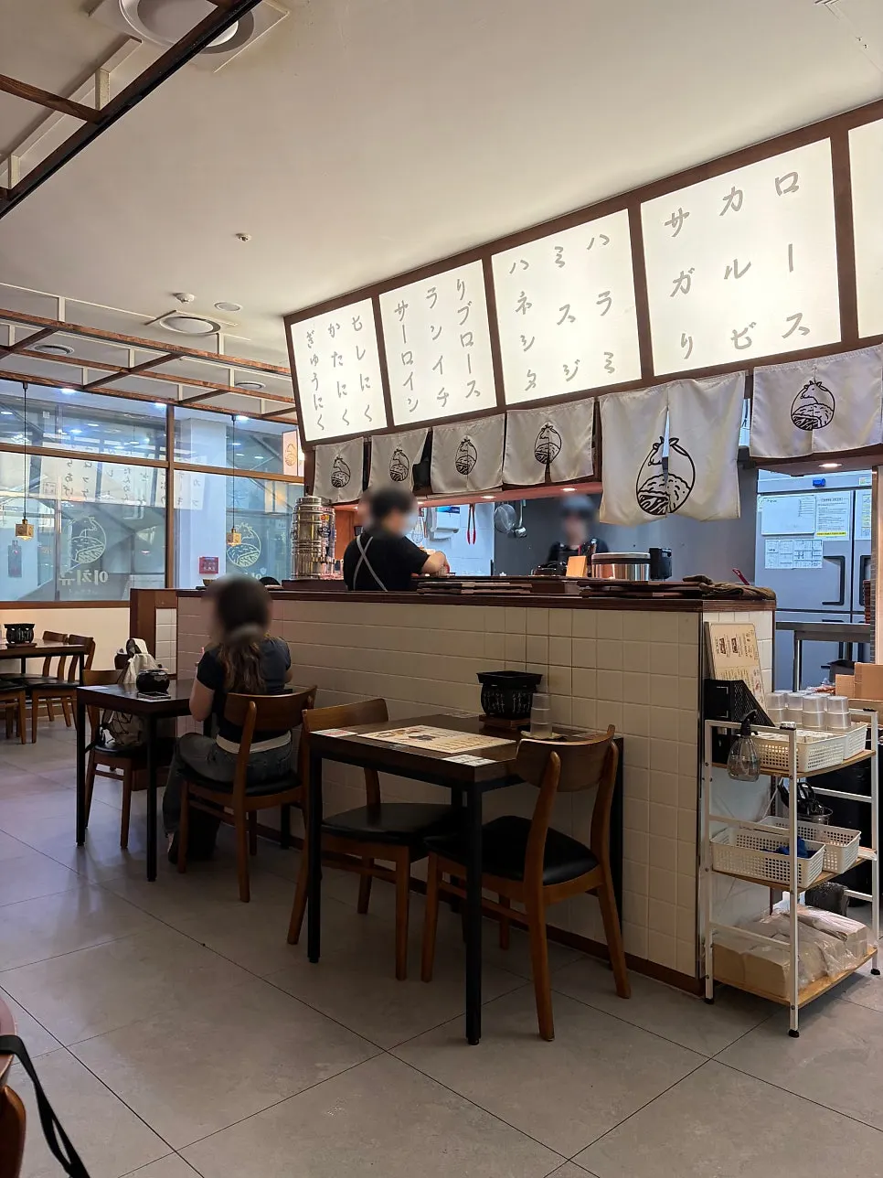 Crowded interior of Ichigyu Gwanghwamun Branch on a weekend