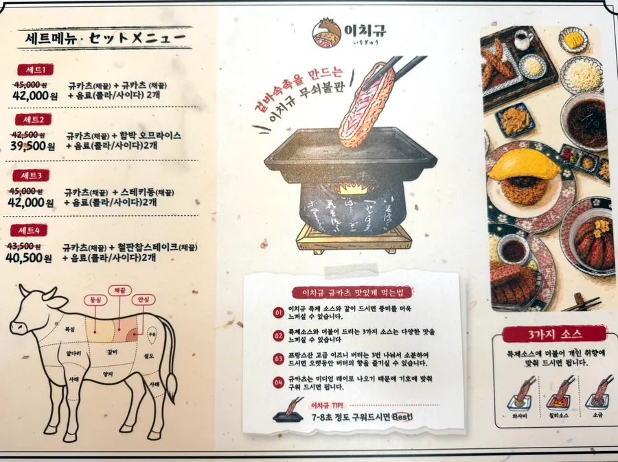 Menu board at Ichigyu Gwanghwamun Branch