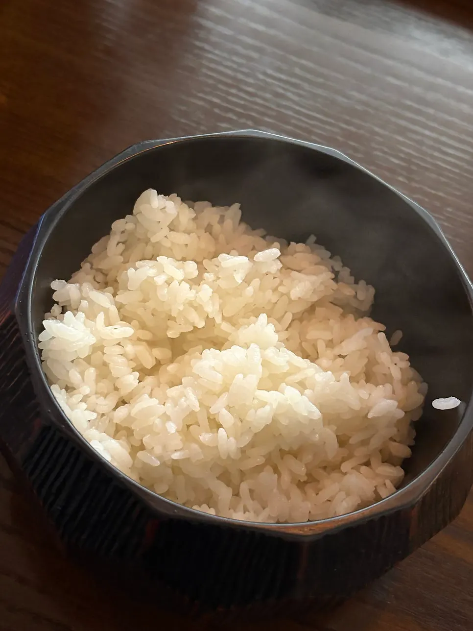 Bowl of white rice with free refills