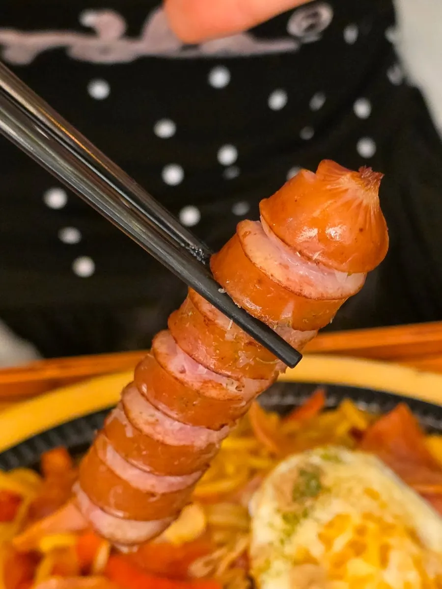 Yakisoba Napolitan noodles with bacon