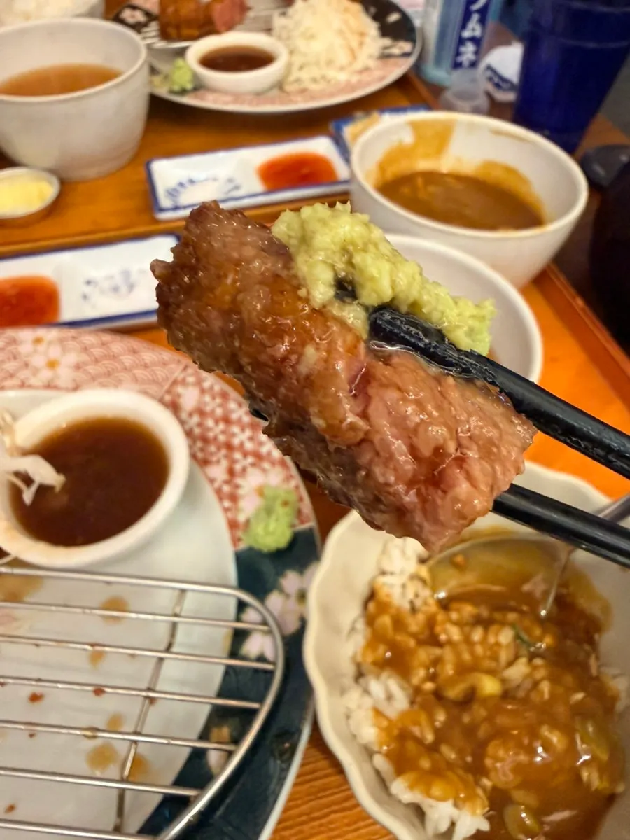 와사비 듬뿍 올린 규카츠
