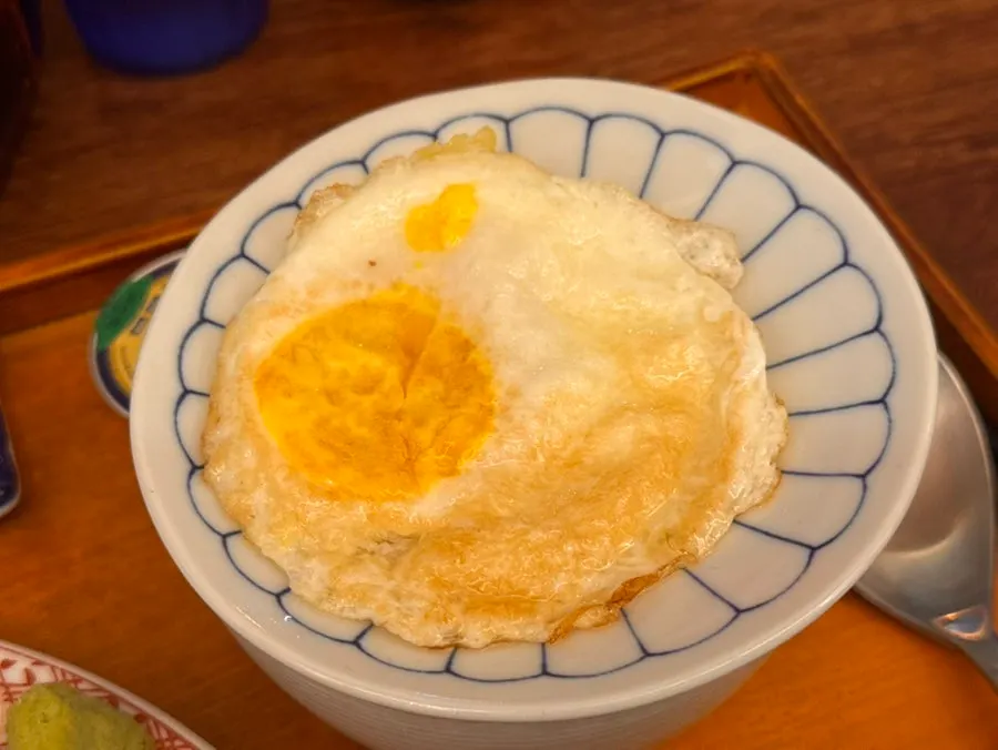 Finishing the meal with gyukatsu and hamburg omurice