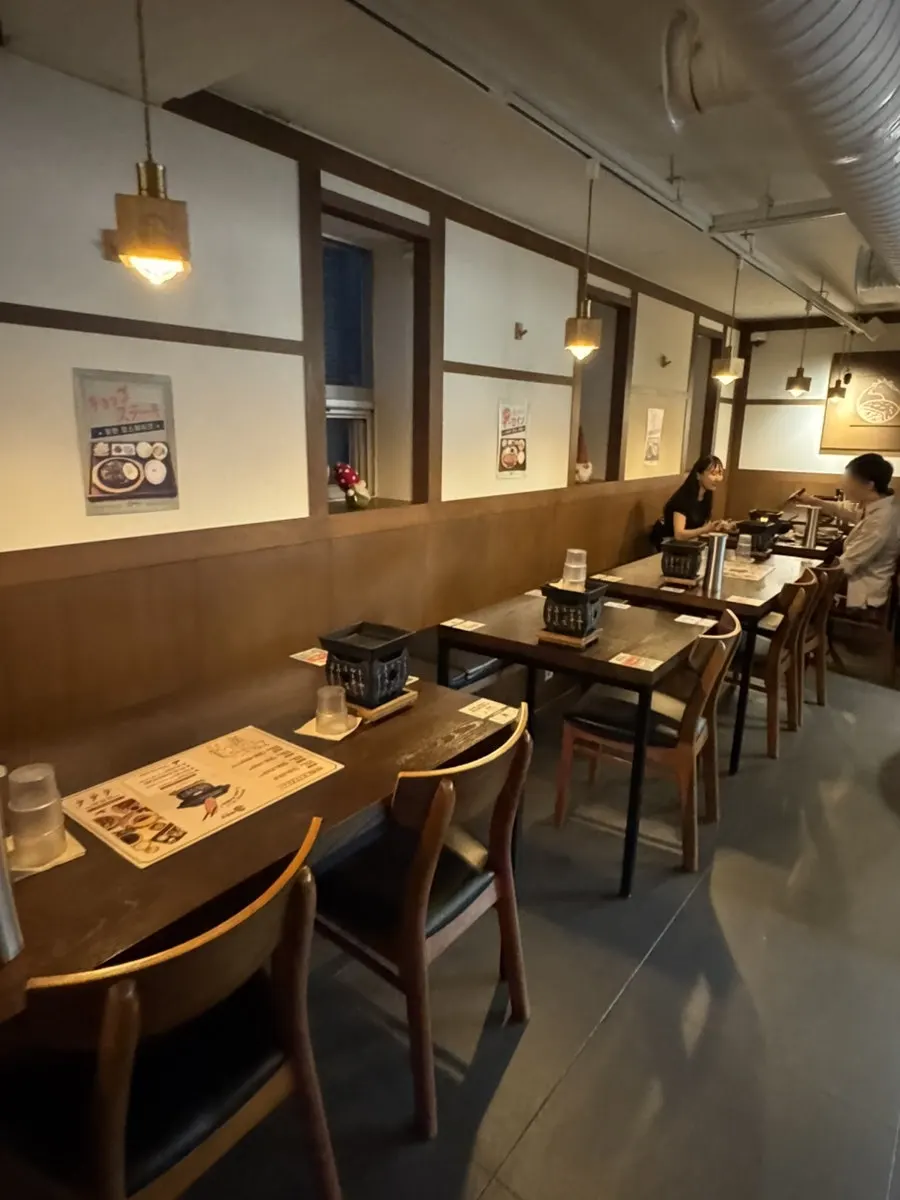Seating at Ichigyu with a Japanese home-style atmosphere