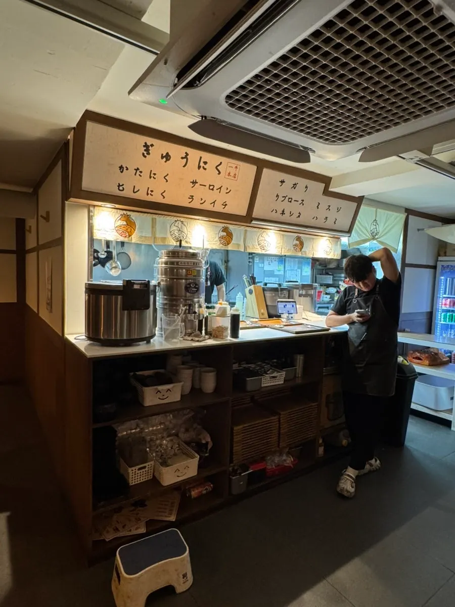 A corner of the restaurant with cute decorative props