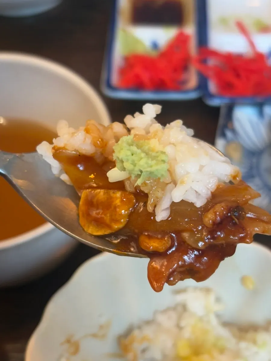 Bite-sized pieces of teppan chapsteak