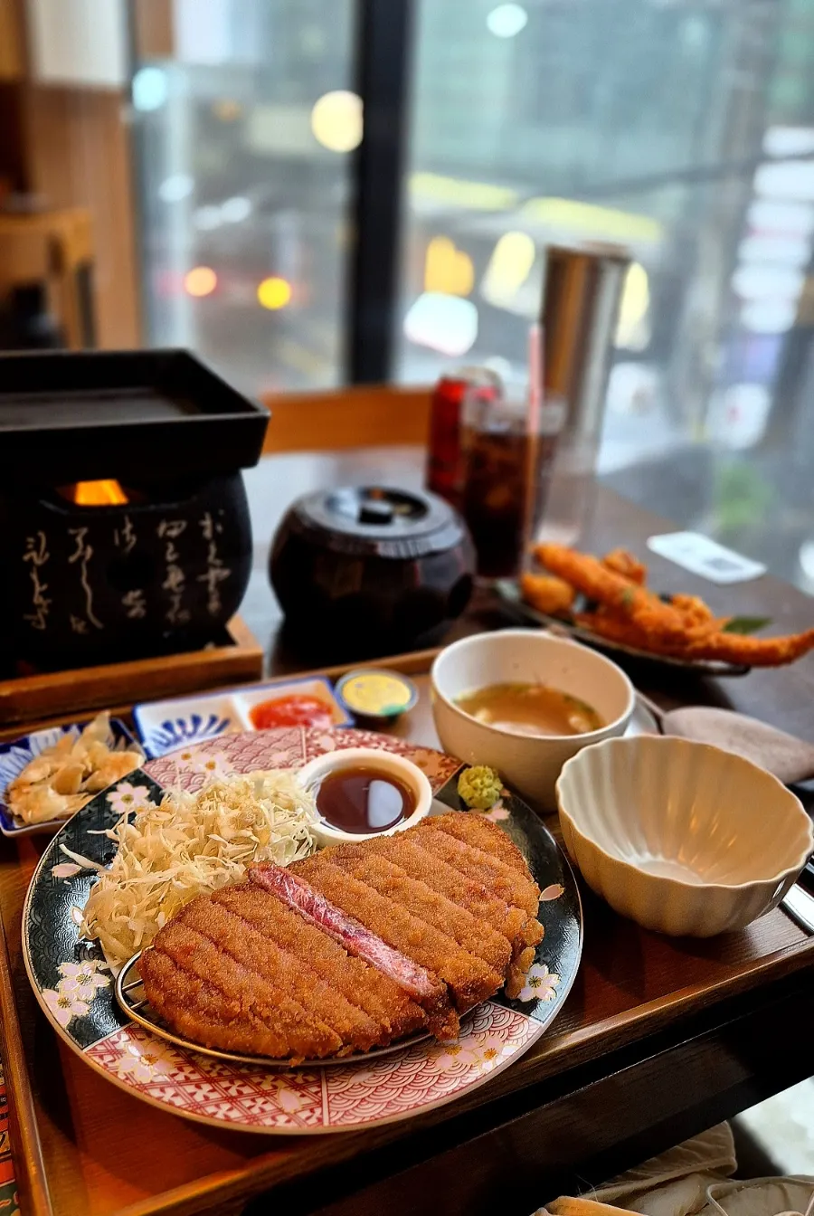 Personal tabletop grill set at the table
