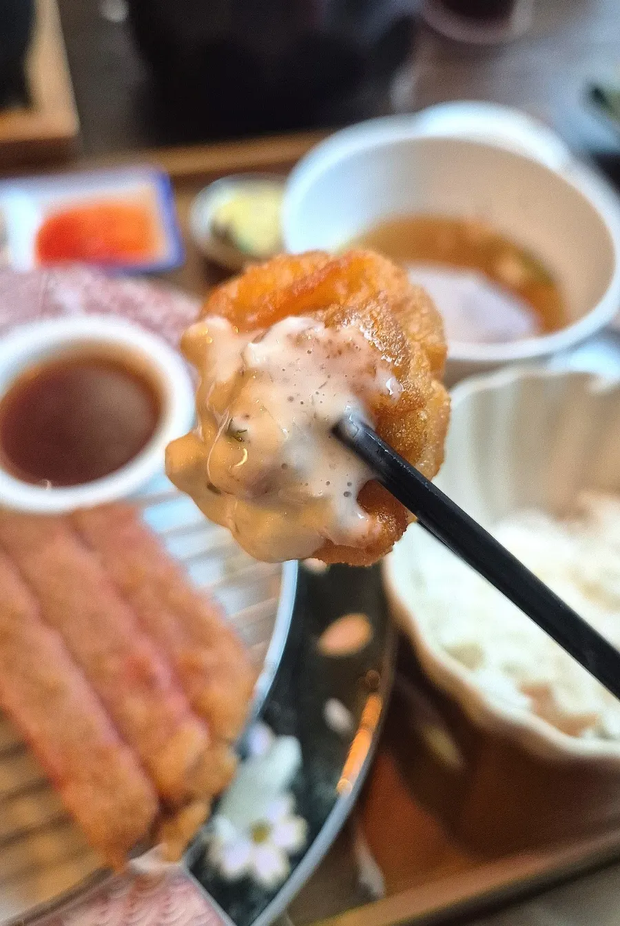 Shrimp tempura ordered as a side dish