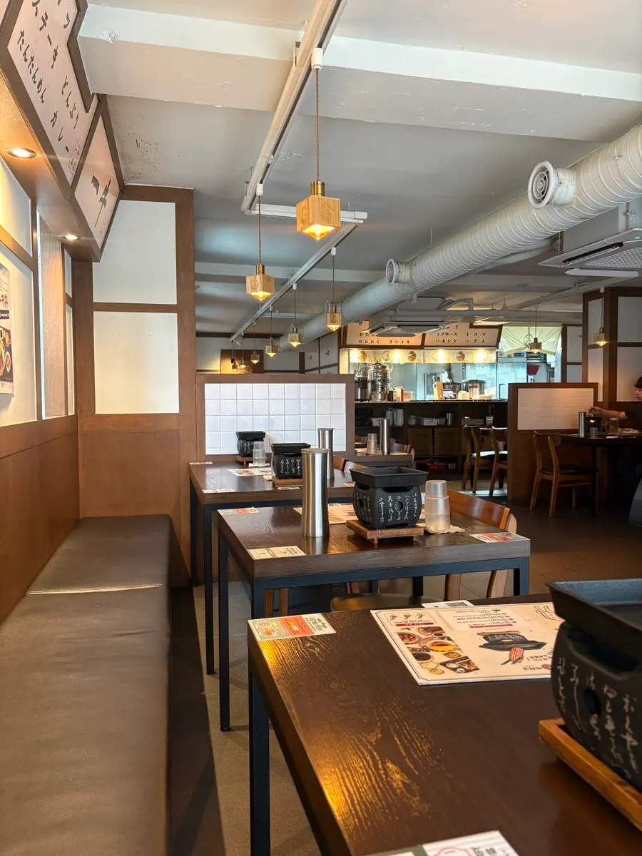 Two-person tables set up at Ichigyu