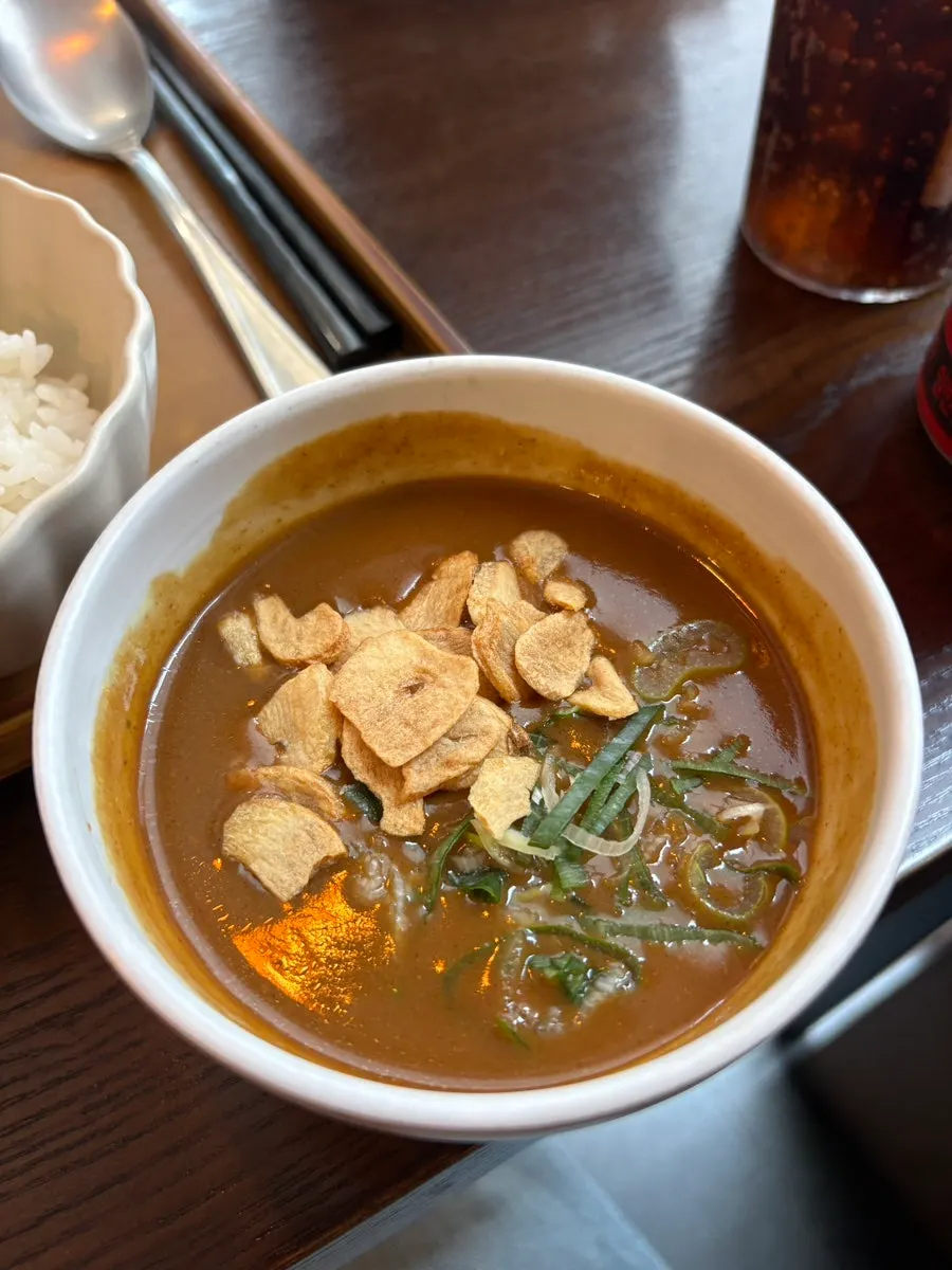 Close-up of medium-rare gyukatsu