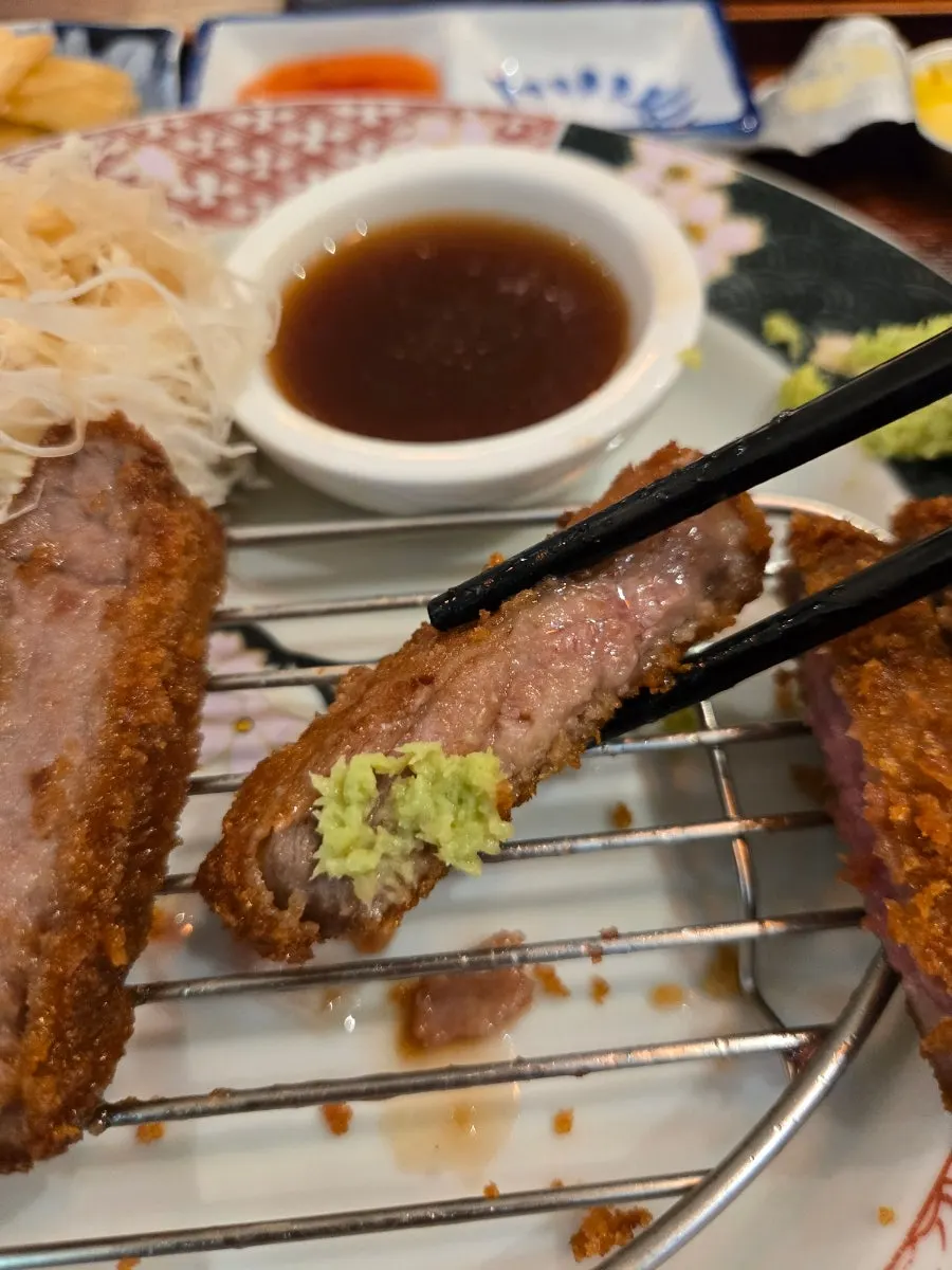 먹을 만큼만 올려 구운 규카츠