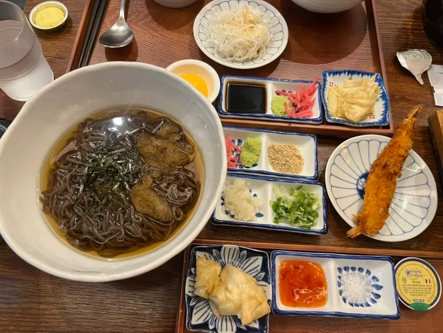 규카츠, 스테키동, 냉소바 한상차림