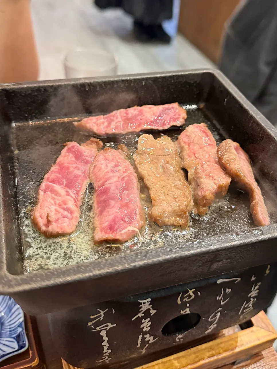 Steki set eaten together with rice