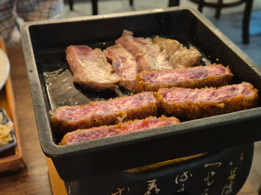 Crispy-outside sirloin gyukatsu
