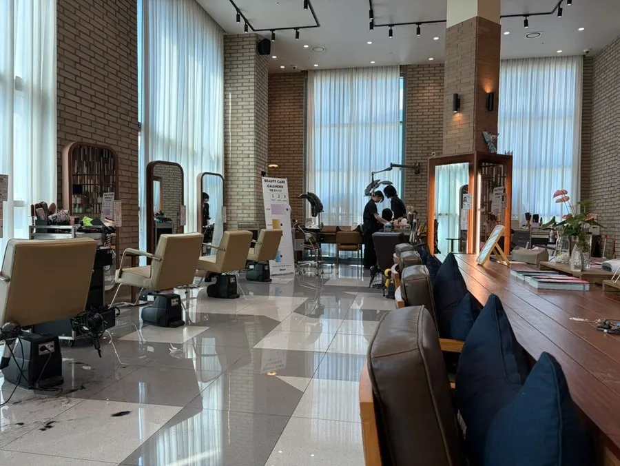 Neatly arranged interior of the hair salon