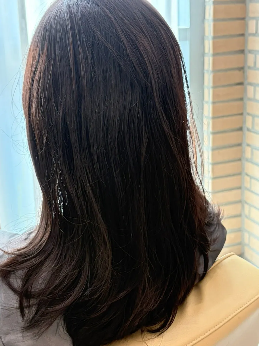 The finished mocha brown dye result