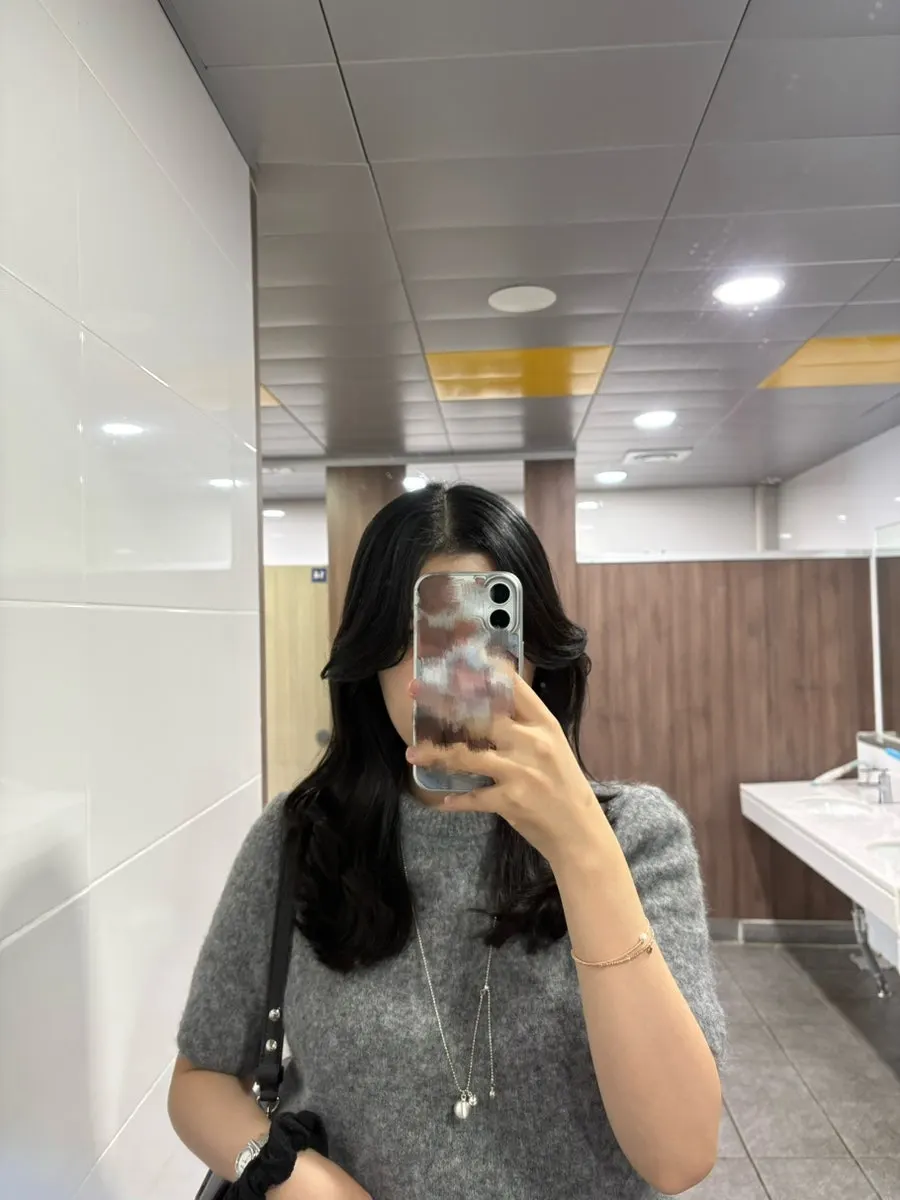 Comparison of curly hair before and the magic straightening result after