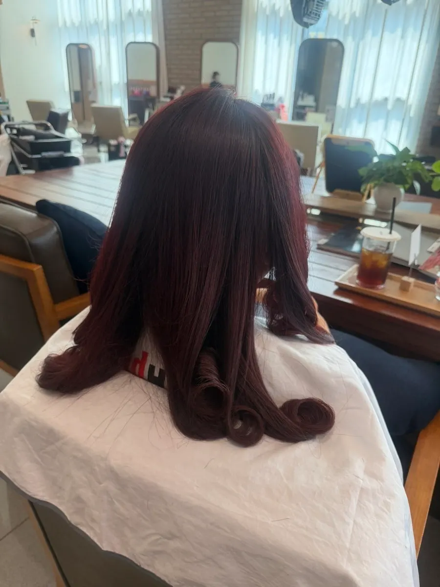 Hair after volume magic straightening