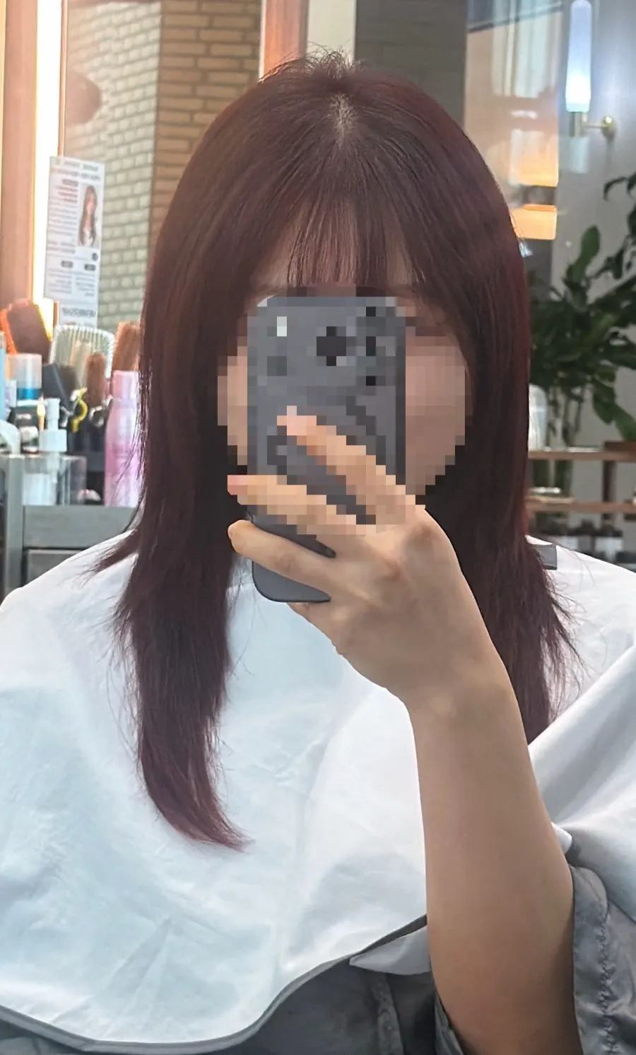 Full styled look after volume magic straightening