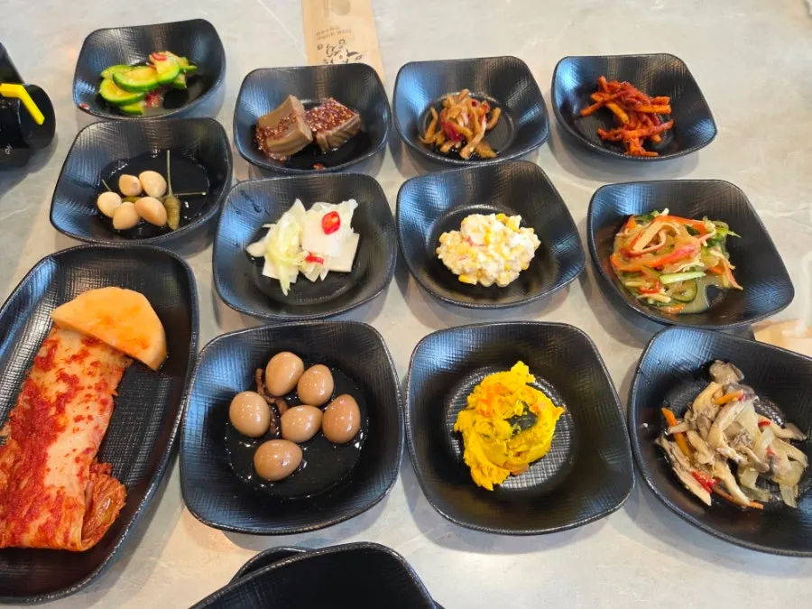 Idobonga's table set with side dishes