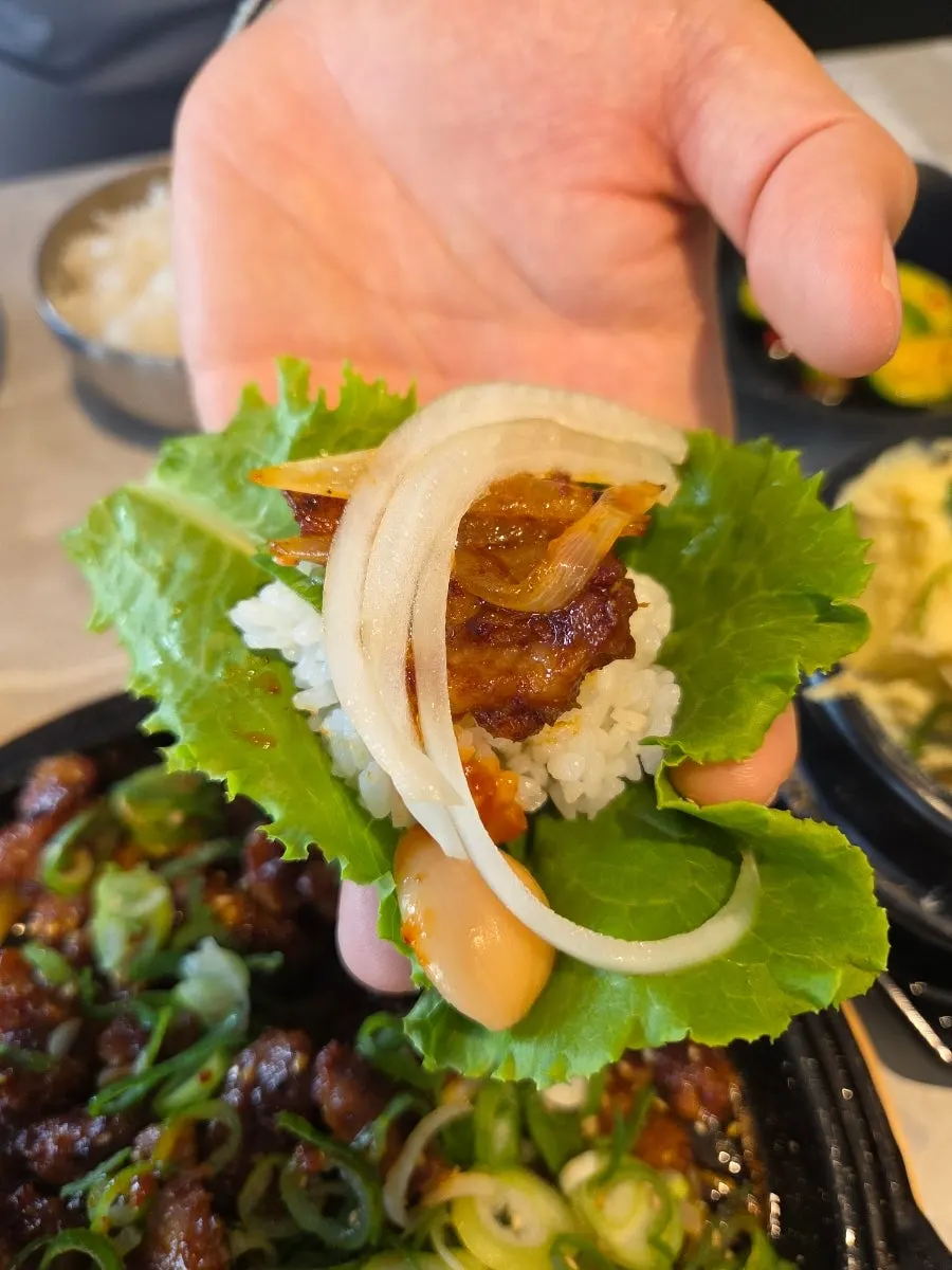 2인분 세팅된 석갈비 정식