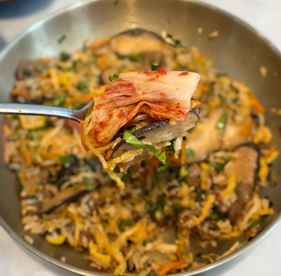 A mixed bowl of chadolbak bibimbap