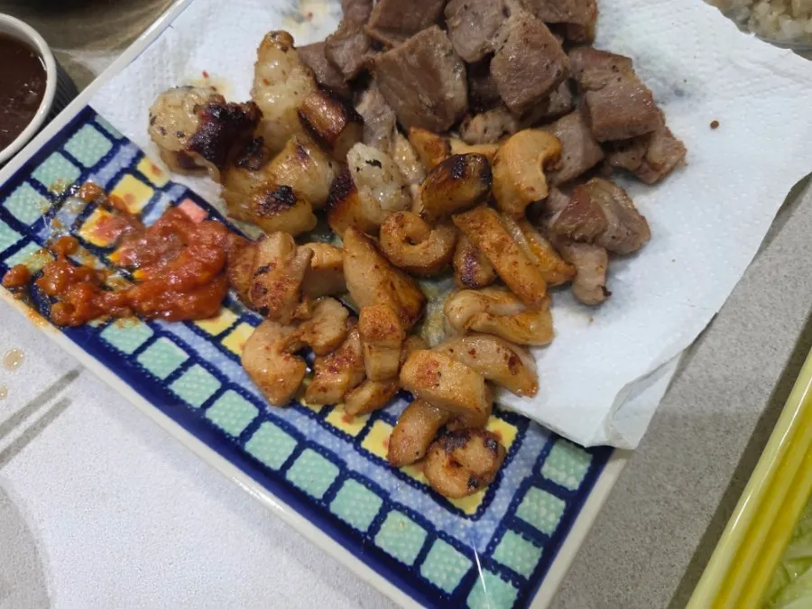 Ieum grilled offal set cooked at home