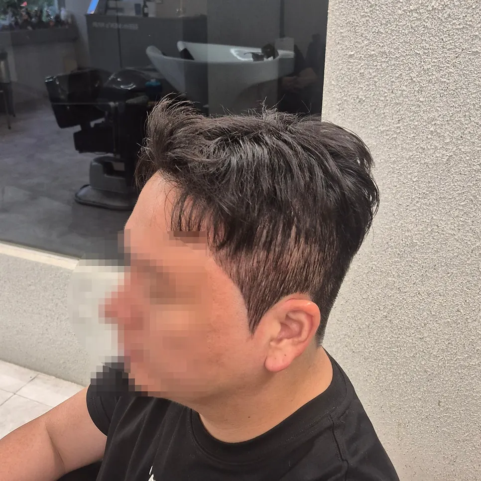 부평 이움 맨즈헤어 시술 마무리 컷