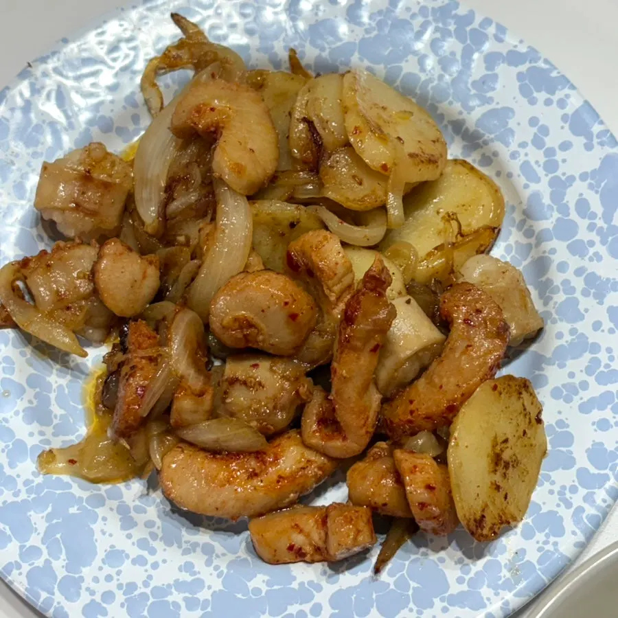 Teukyang and daechang grilled longer to suit my taste