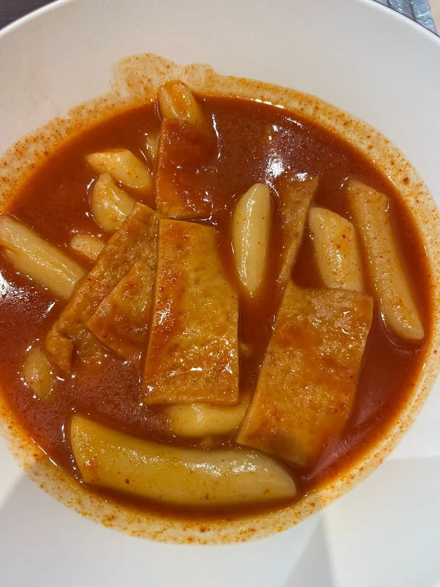 가장 안 매운 맛으로 주문한 떡볶이