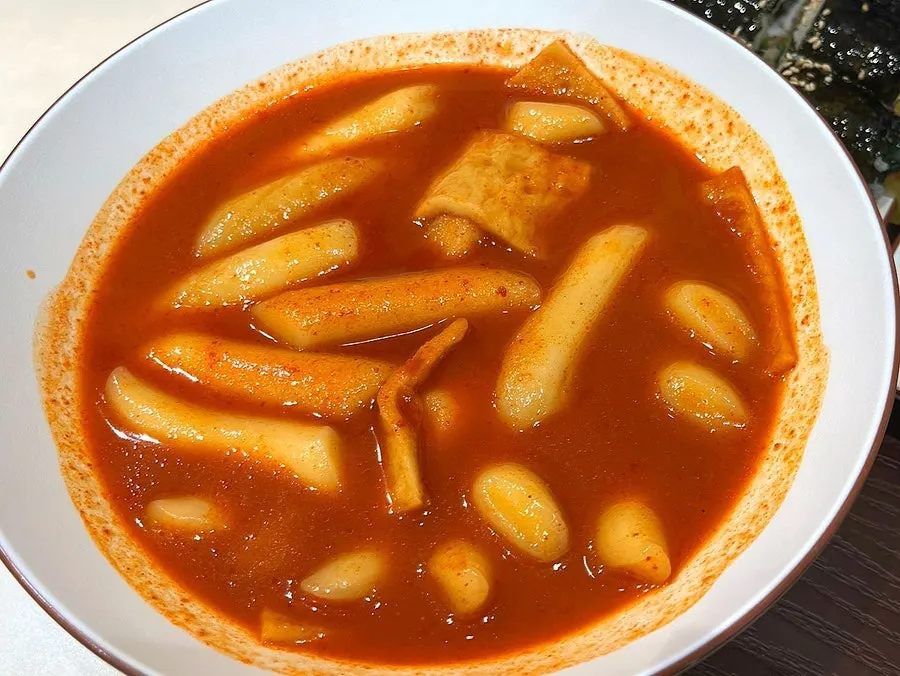 Tteokbokki ordered at medium spice from Hyeonseonine