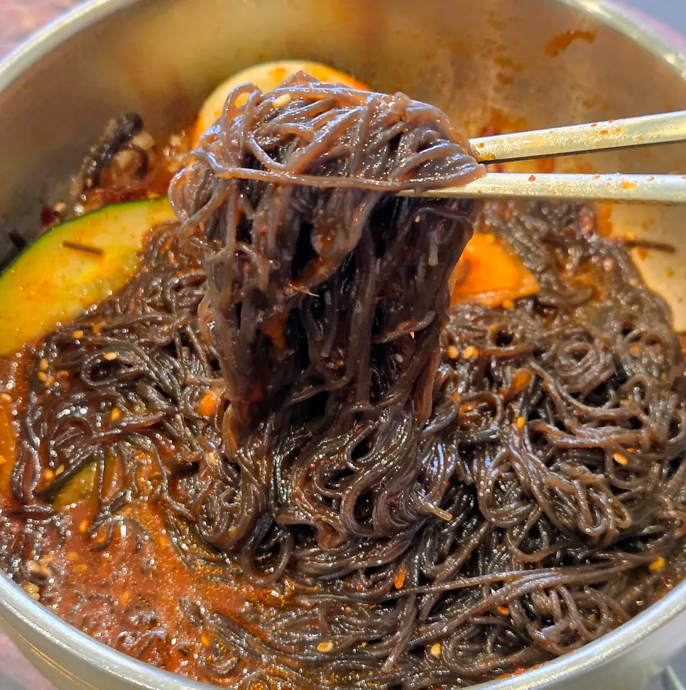 양 많은 비빔냉면 한 그릇