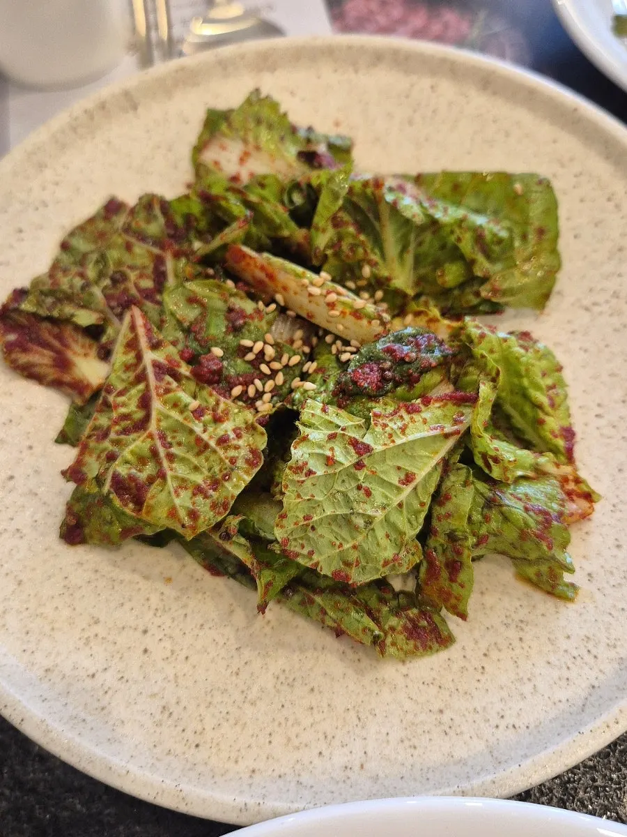 Plate of vegetable salad side dish