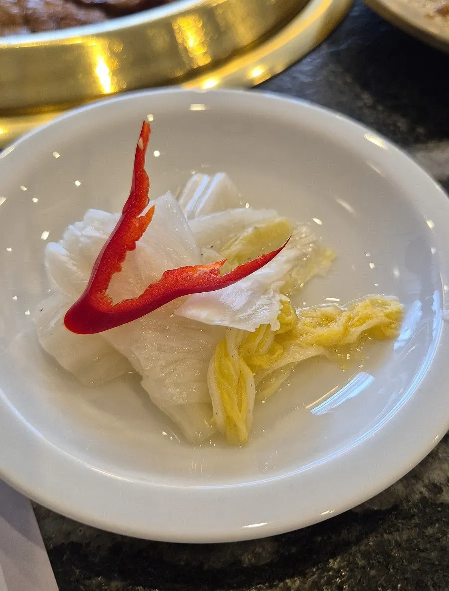 Neatly plated side dishes