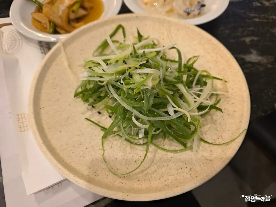 Plate of side dishes at Ihwajeong Galbi Myeongga