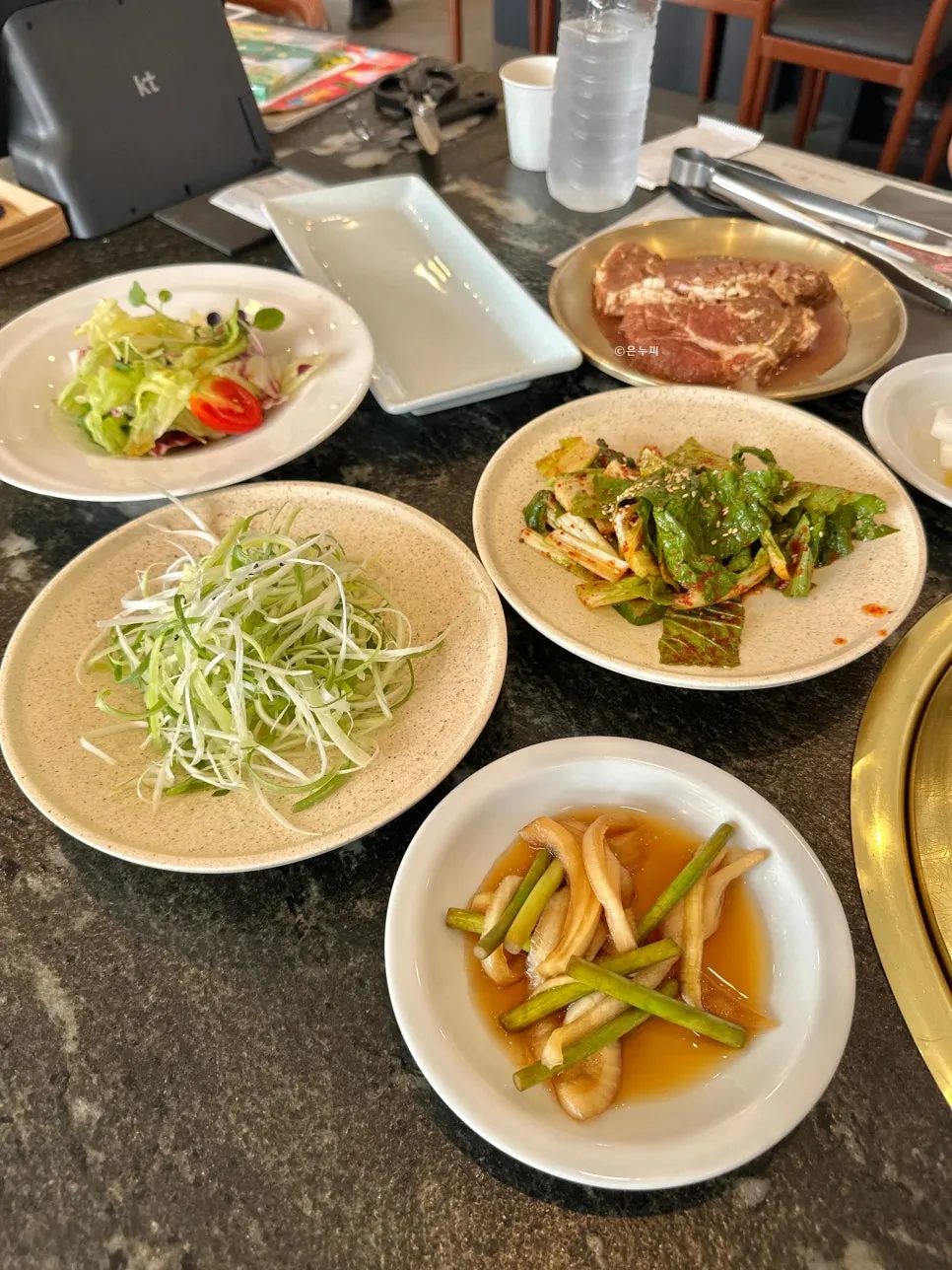 Table set up with baby dishes