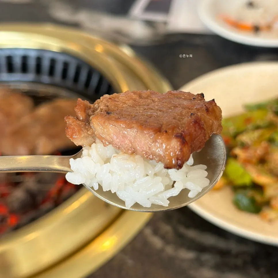Close-up of fully cooked seasoned pork shoulder ribs