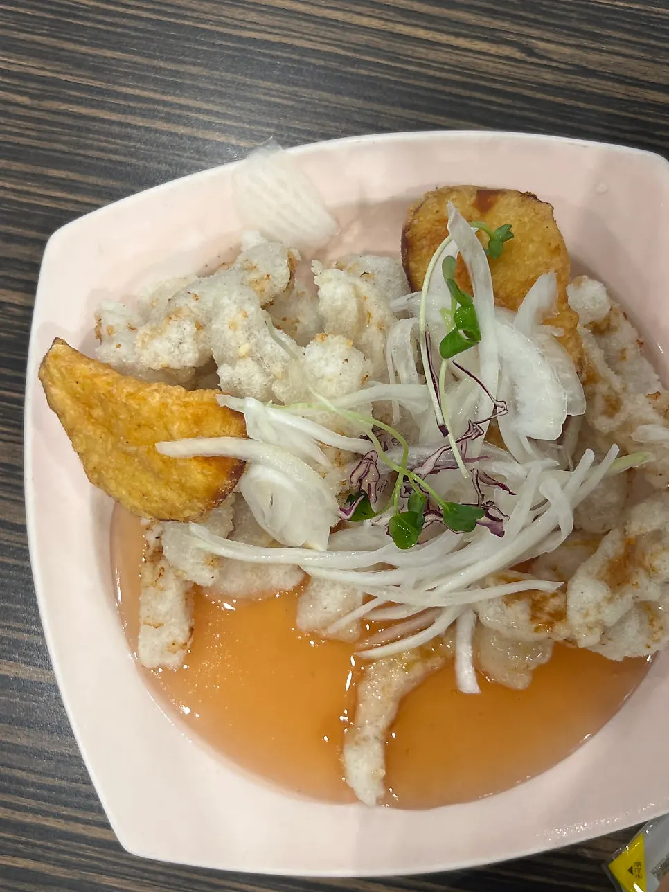 Jjamppong rice mixed into the broth