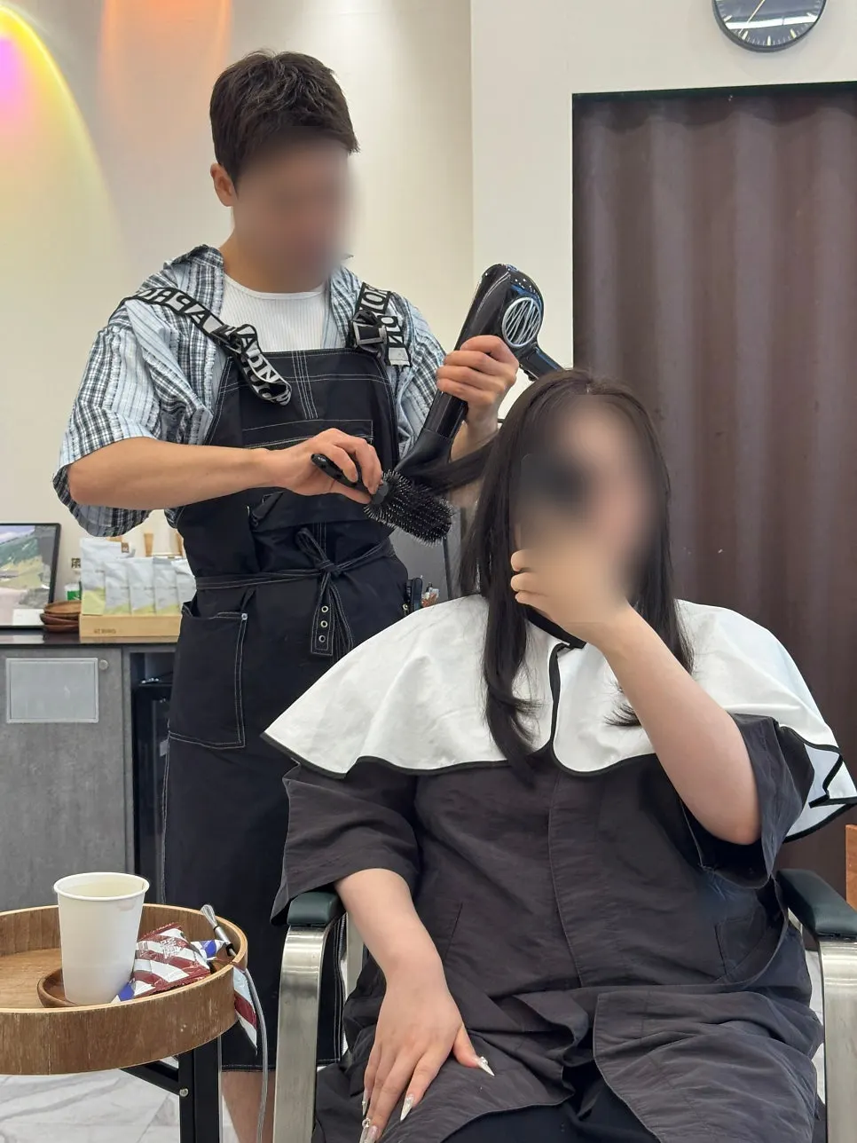 全体染色と仕上げドライを終えたスタイル