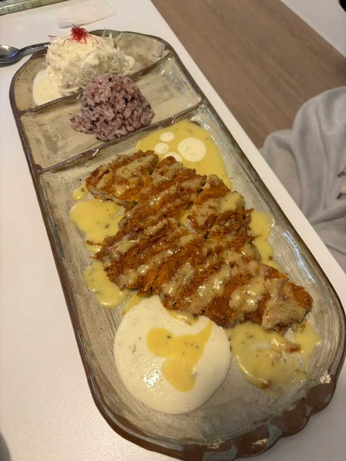 Crispy fried chicken katsu from Ikki Roll Katsu