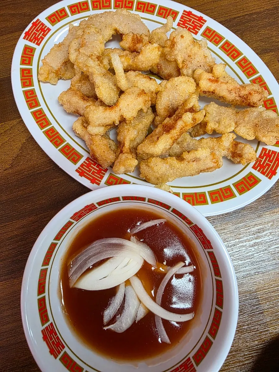 Order of gan-jjajang, beef brisket jjamppong, and mini sweet-and-sour pork