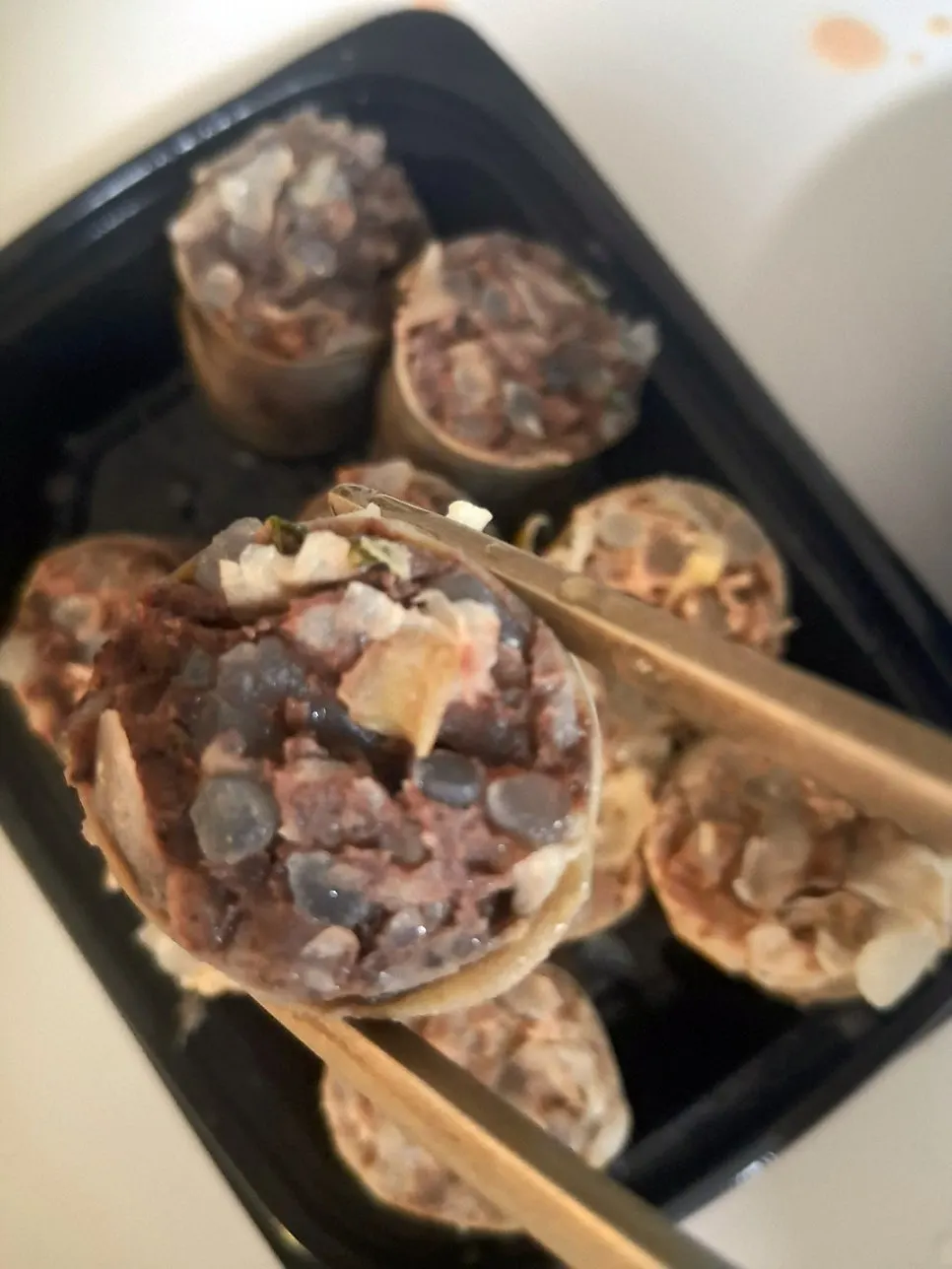 Cross-section of chewy sundae