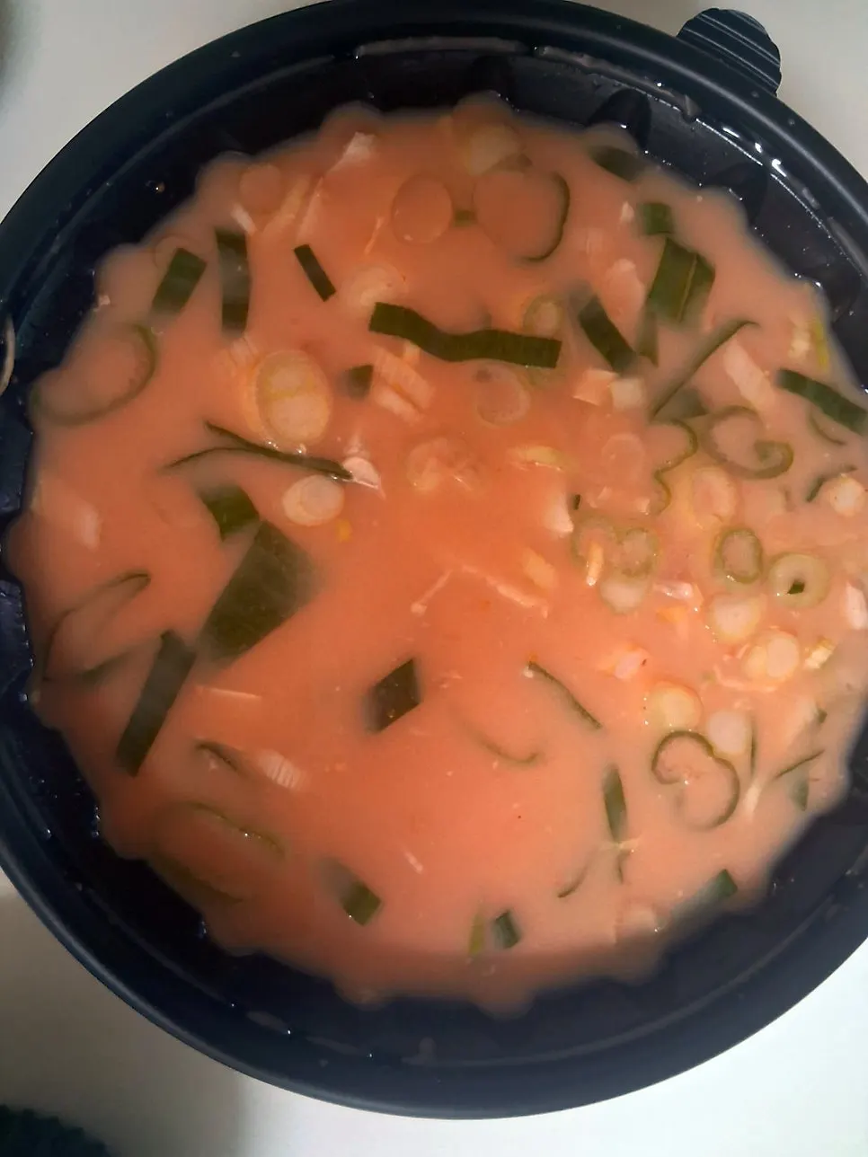 Spicy osori gukbap topped with plenty of green onion