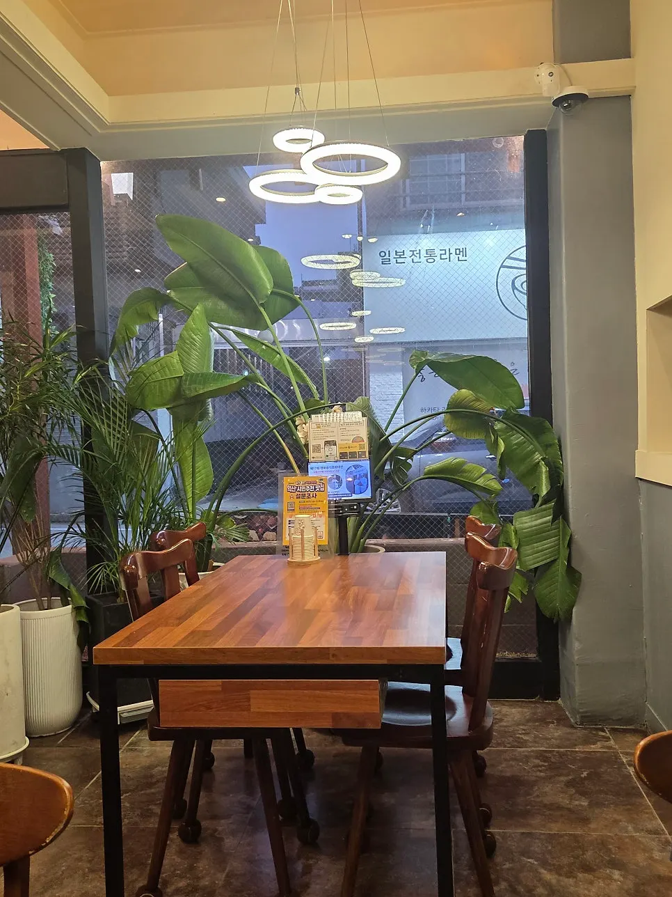 Interior of Wonkwang Katsu, empty after the meal