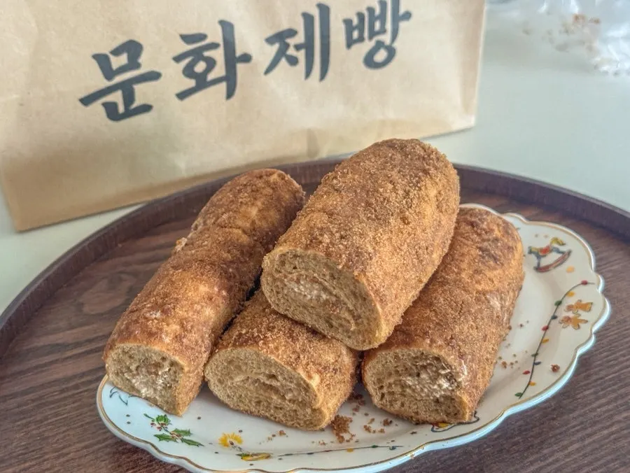 집으로 가져온 문화제빵 빵 봉투