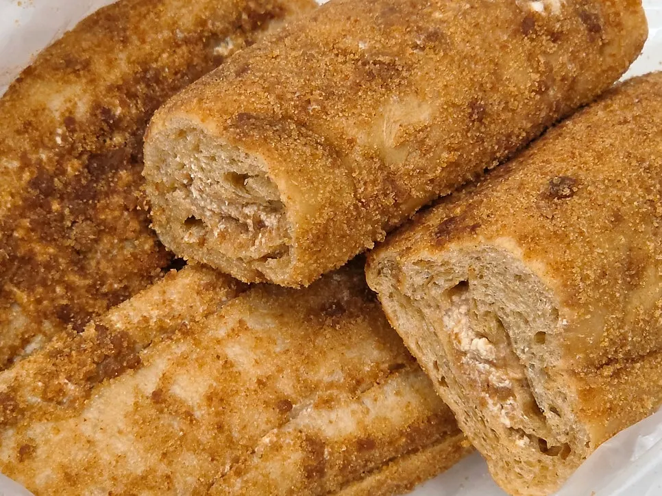 커팅한 문화제빵 커피빵 단면