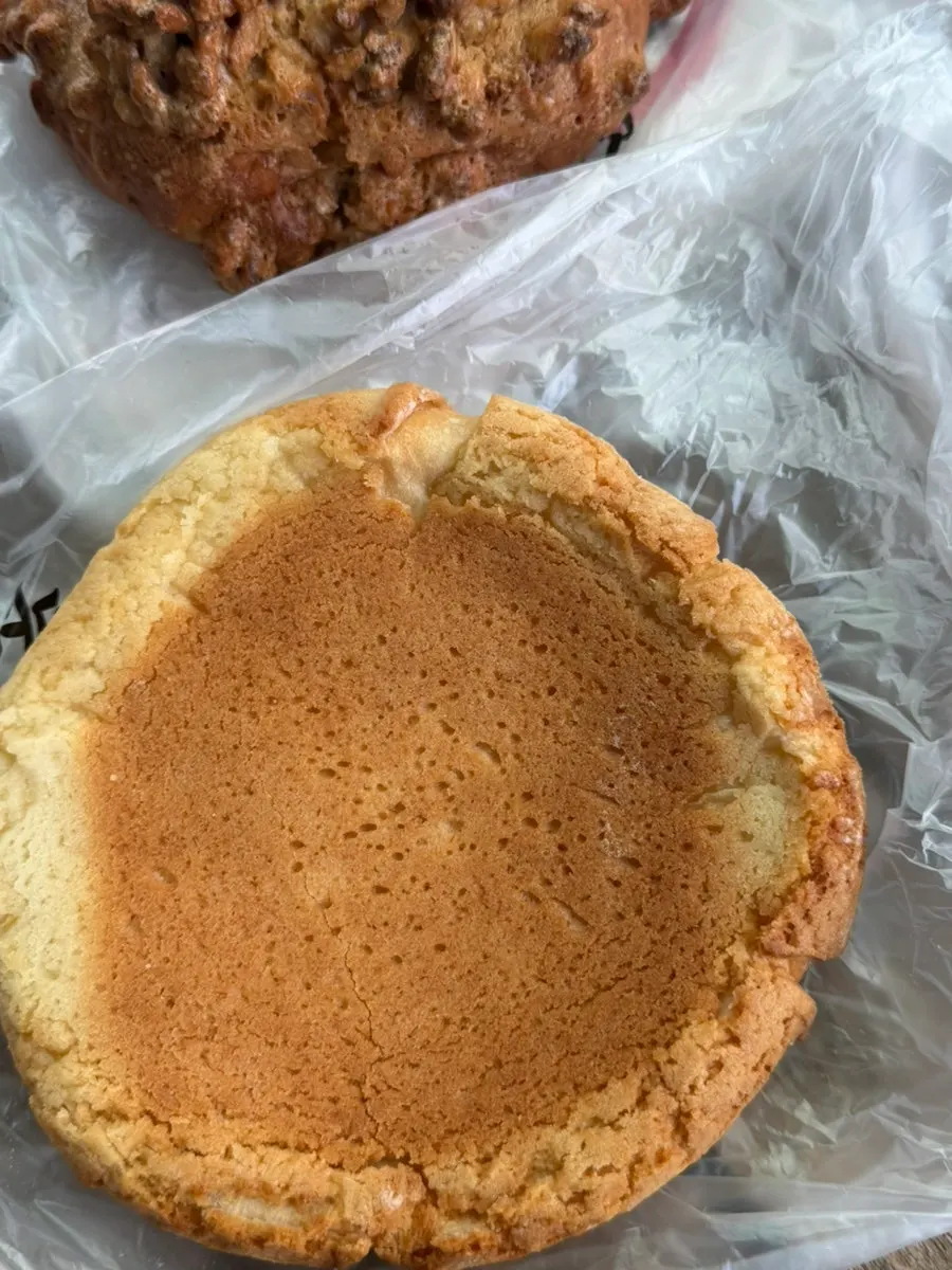Close-up of the maple cream cheese bread