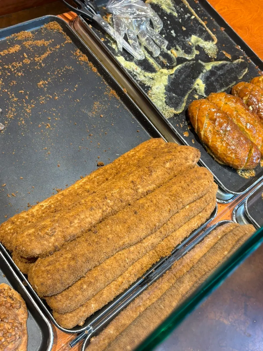 The signature coffee bread on display