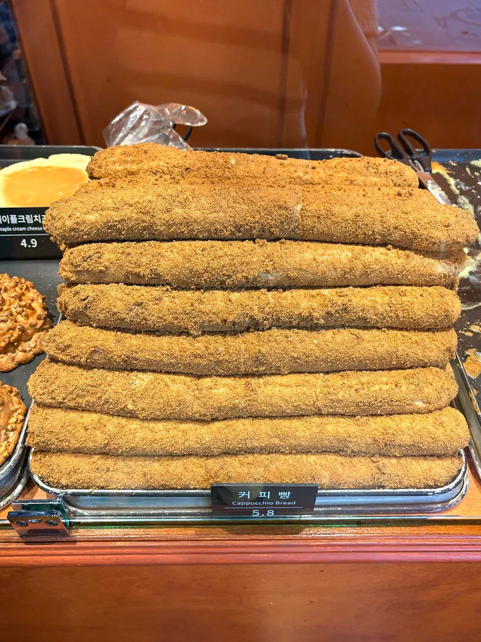 문화제빵 빵 진열대 가까이서 본 모습